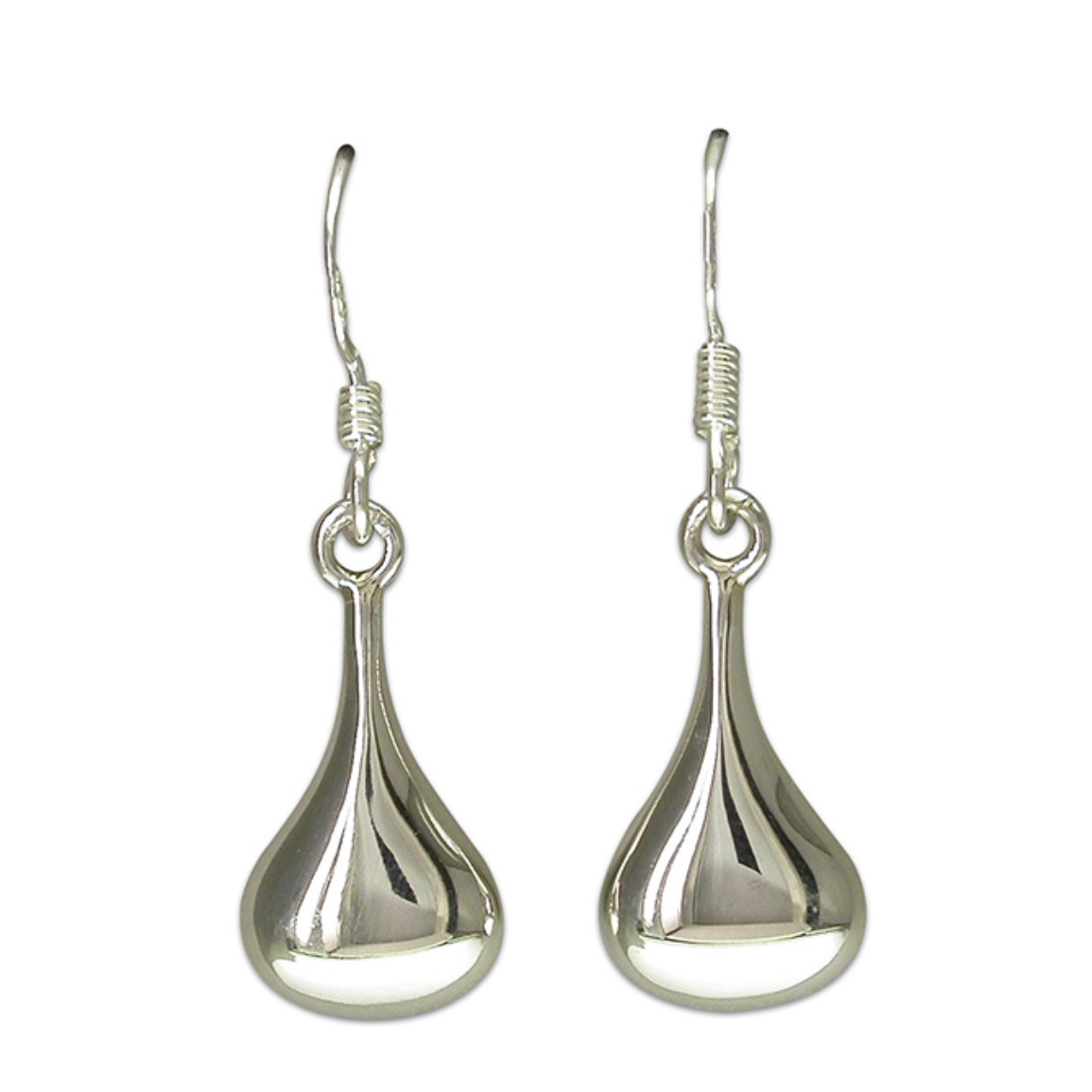 Sterling Silver Blob Drop Earrings