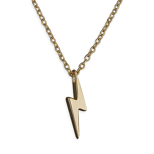 Silver Gold lightning Bolt Necklace 40-43cm 1
