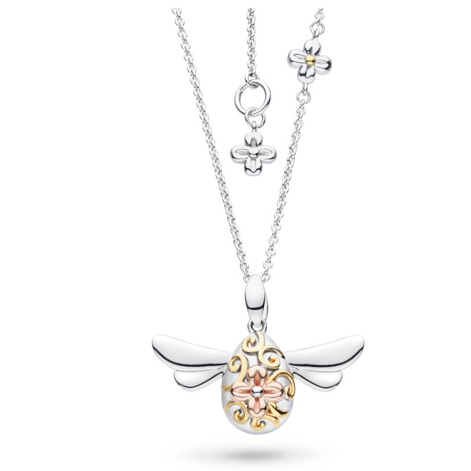 Kit Heath Blossom Flyte Queen Bee Necklace Silver Necklace.