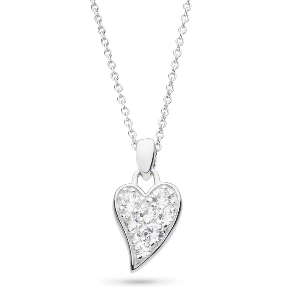 Kit Heath Desire Precious White Topaz Small Heart Necklace