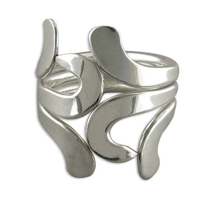 Silver Abstract Dress Ring 1