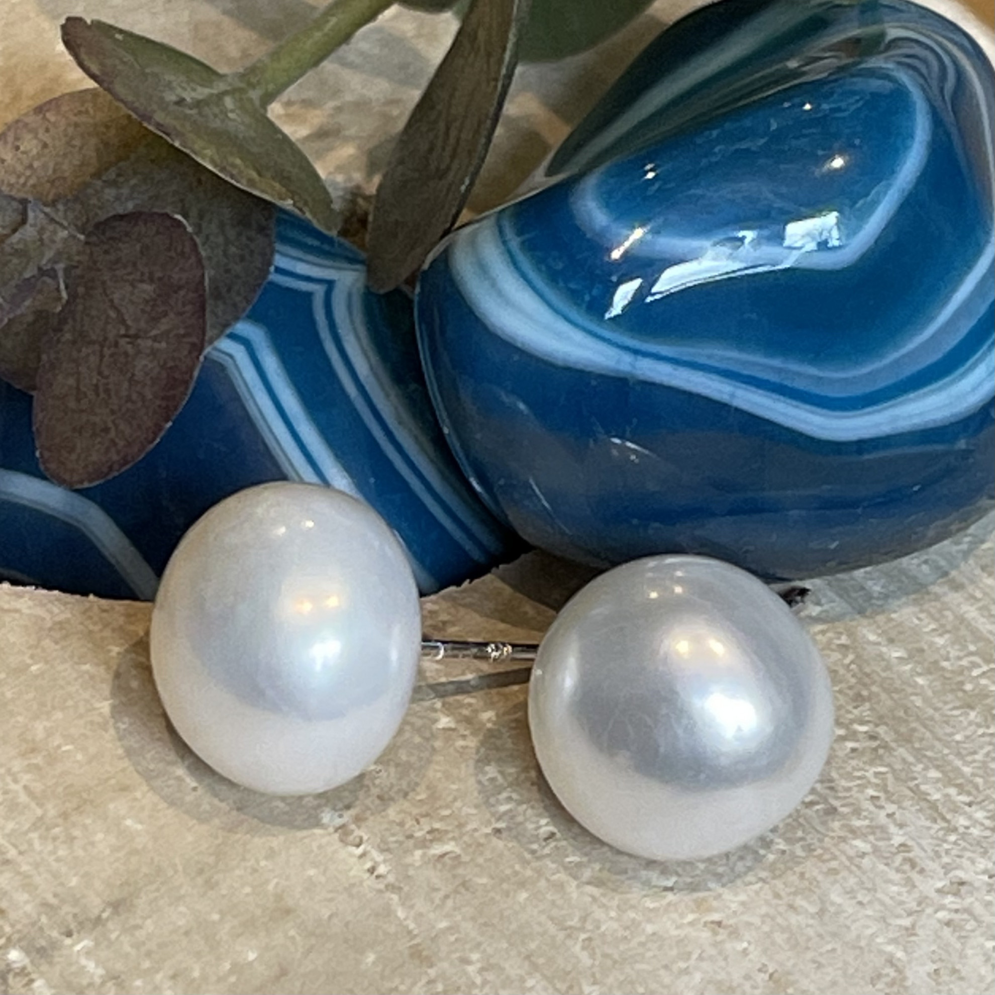 Silver Freshwater Pearl Studs