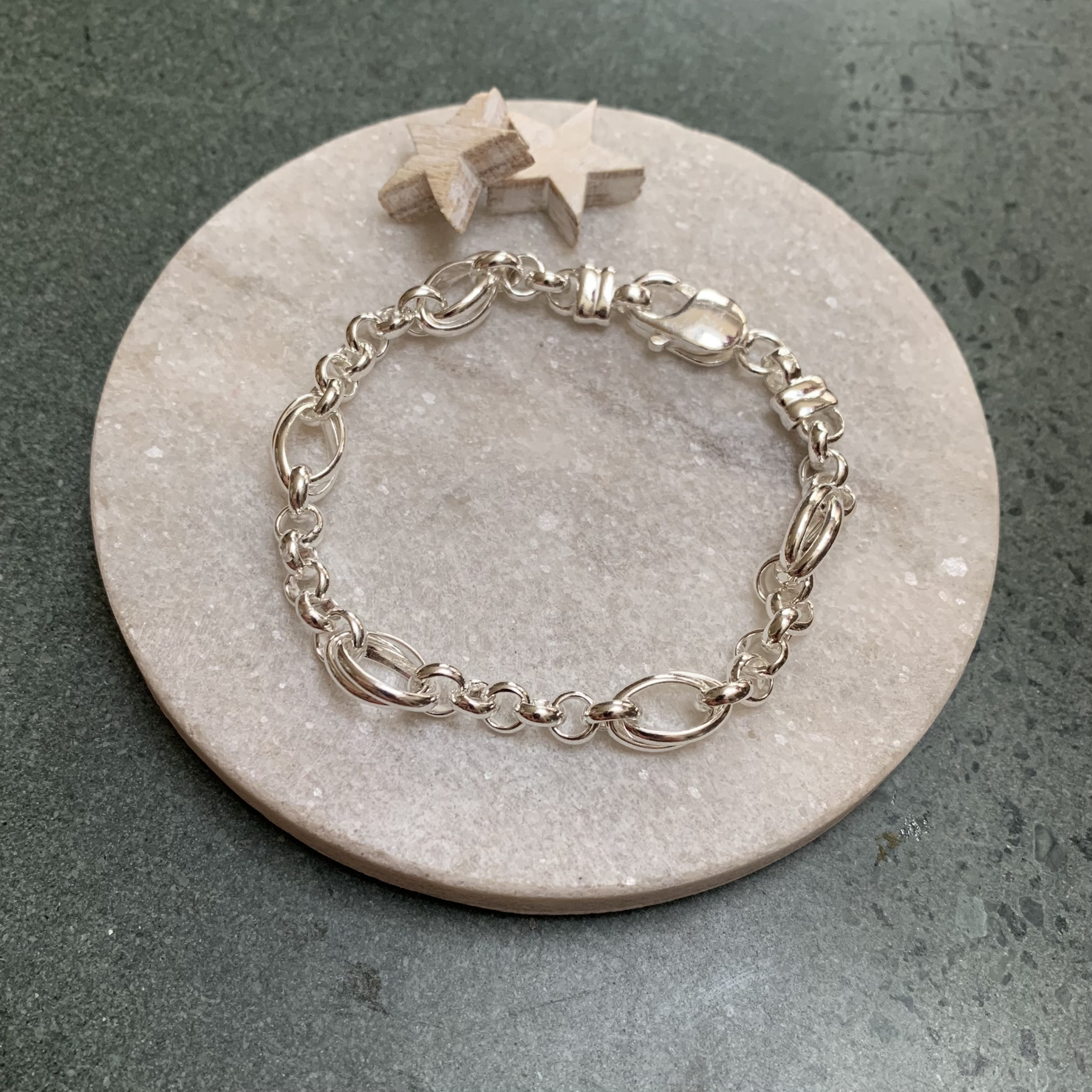 Silver Heavy 19cm Belcher Bracelet 2