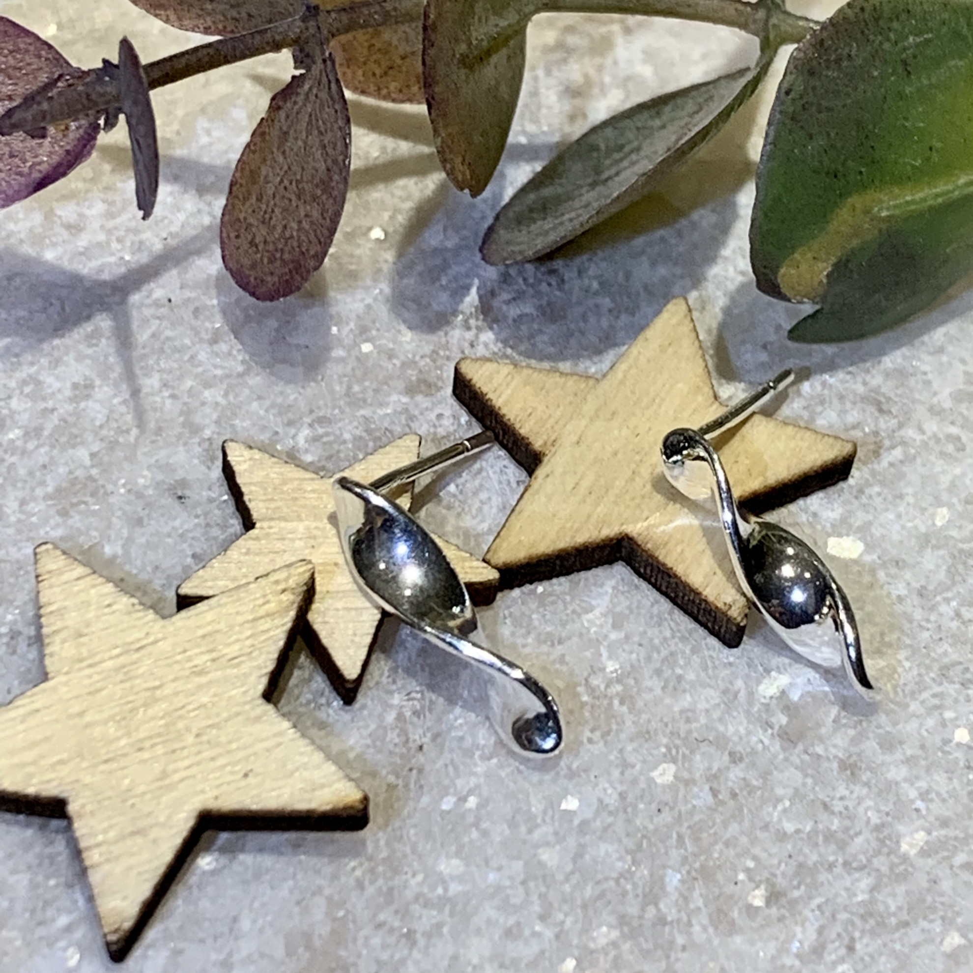 Silver Three Dimensional Twisted Infinity Stud 2