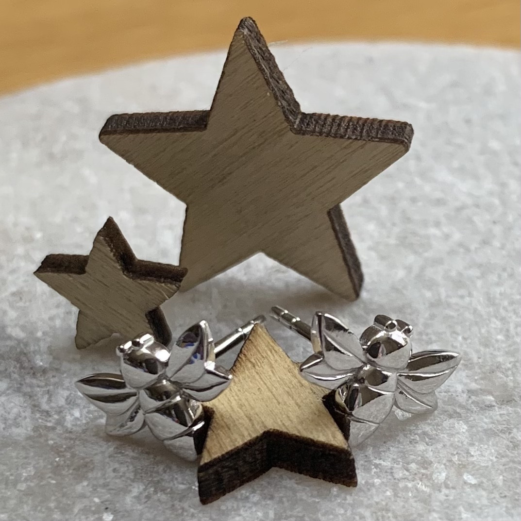 Silver Mini Bee Stud 2