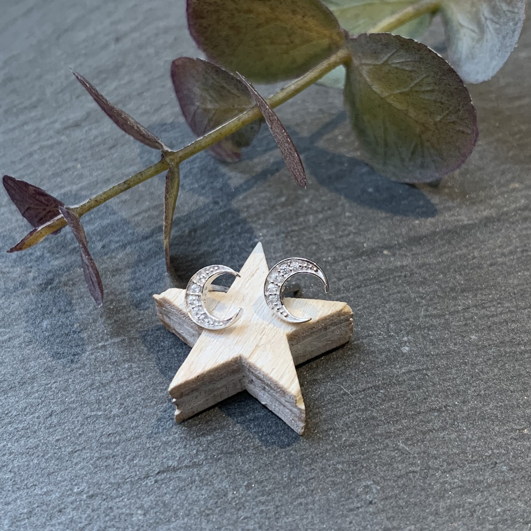 Silver Moon Stud Multi Set With Cubic Zirconia 2