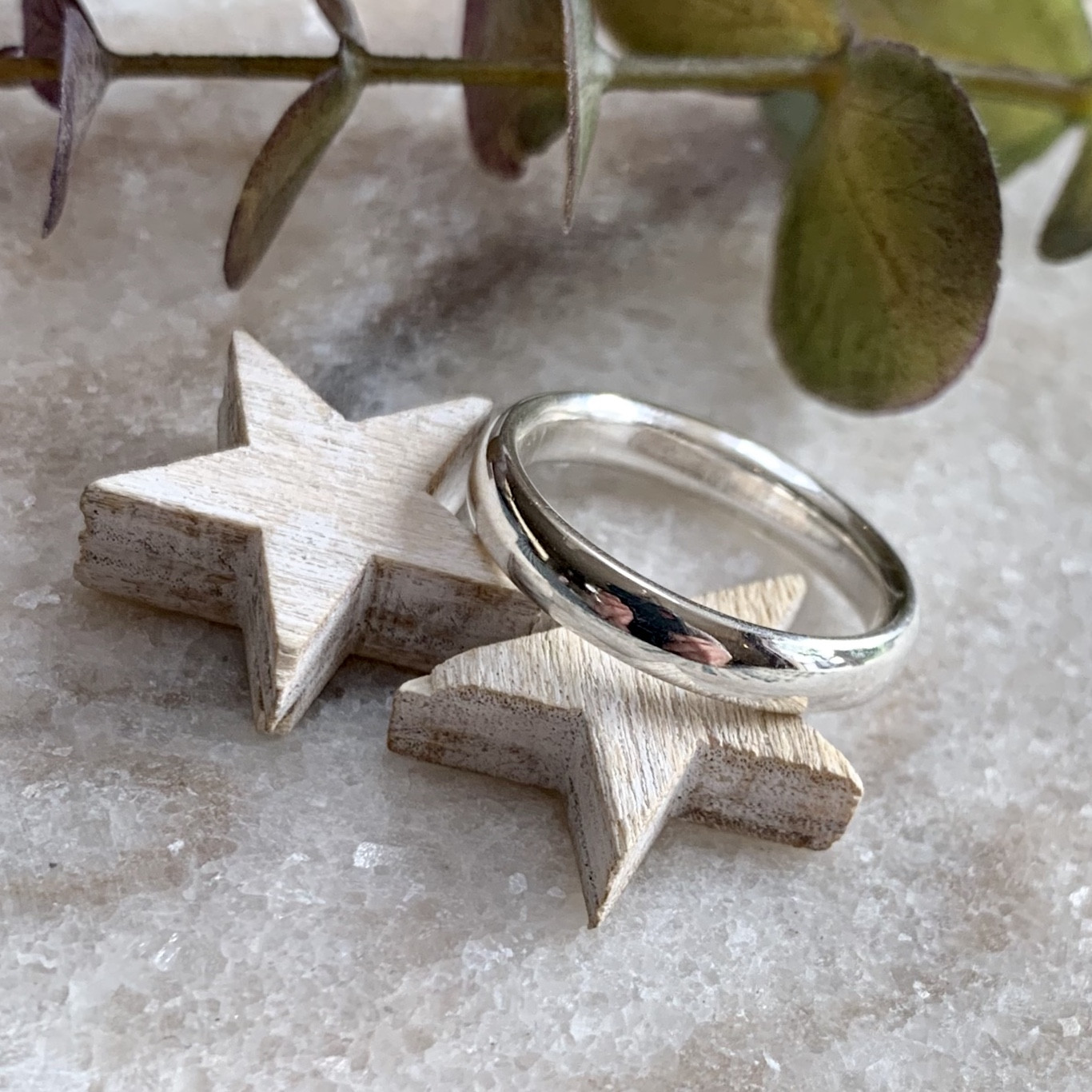 Silver 5mm Court Plain Band Ring 3