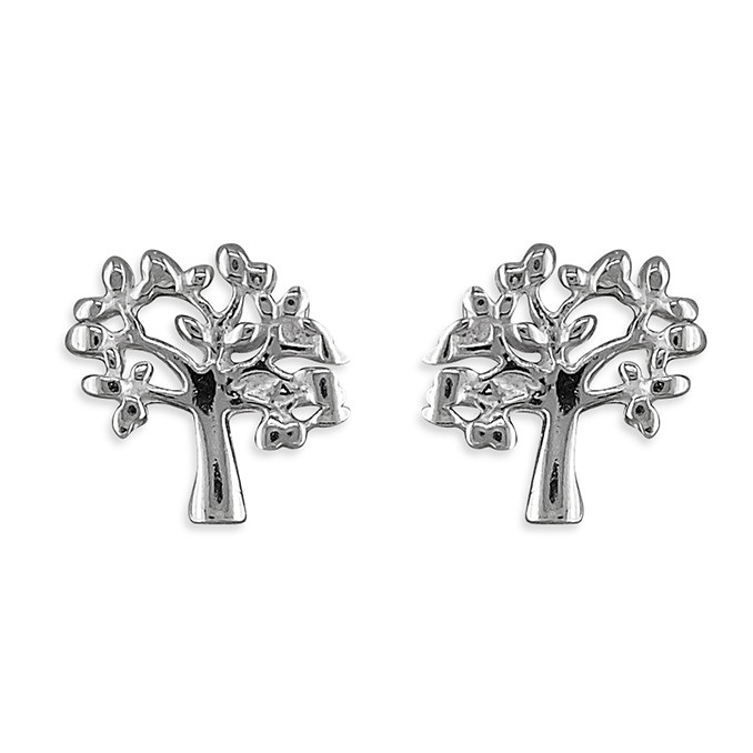 Silver Simple Tree-of-Life Stud 1