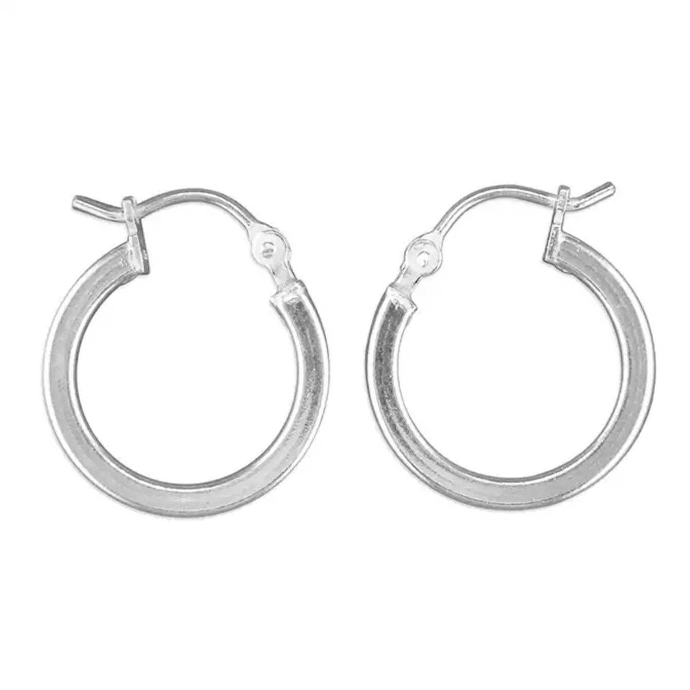 Sterling Silver 16mm Square Tube Creole Sleeper