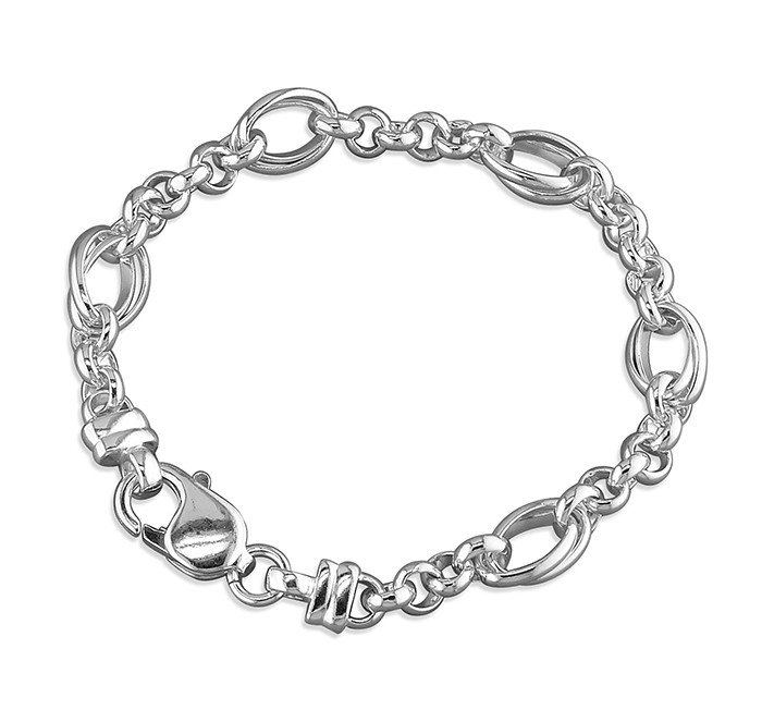 Silver Heavy 19cm Belcher Bracelet 1