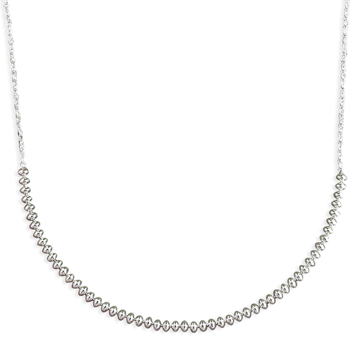 Silver beaded necklace - NicteShop