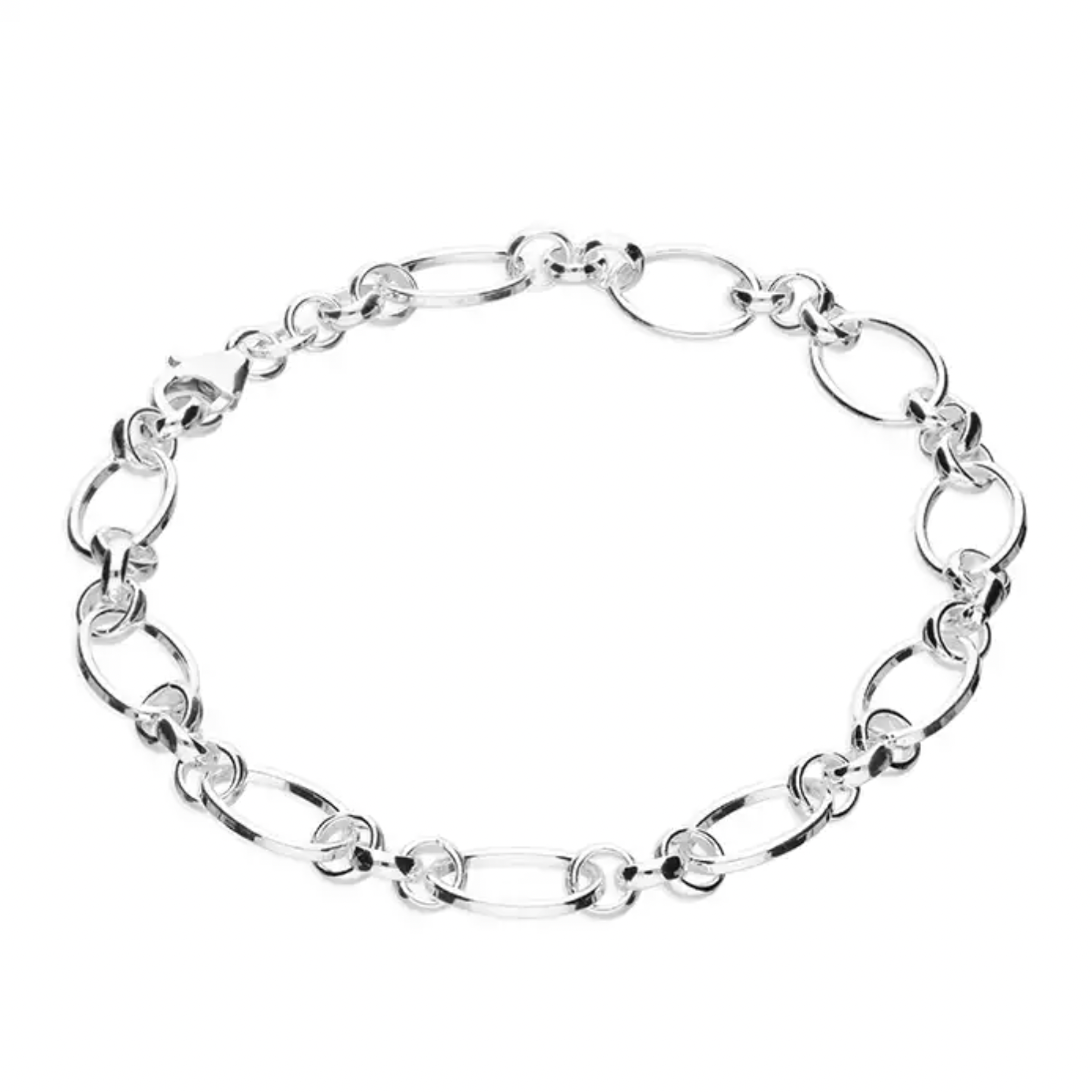 Sterling Silver Oval Link Bracelet